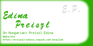 edina preiszl business card